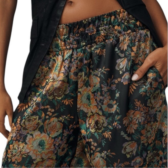 Anthropologie The Somerset Pull-On Pants: Cropped Jacquard Edition - Picture 4 of 10